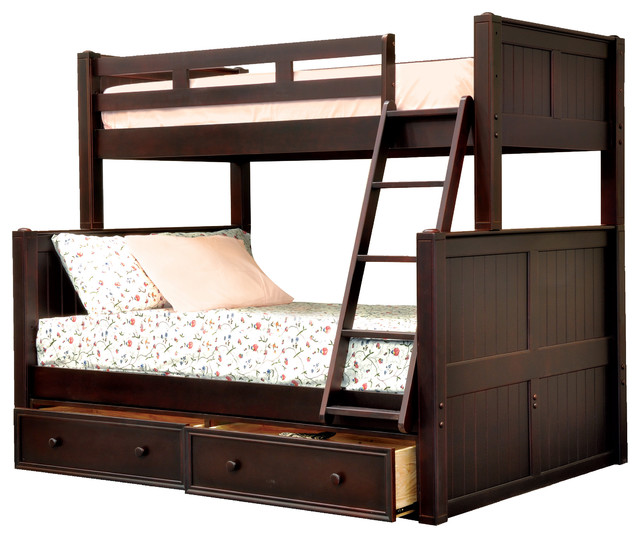 Heritage Twin Over Full Bunk Bed With Underbed Storage Drawers Heritage Twin Over Full Bunk Bed With Underbed Storage Drawers Transitional Beds By Totally Kids Fun Furniture Toys