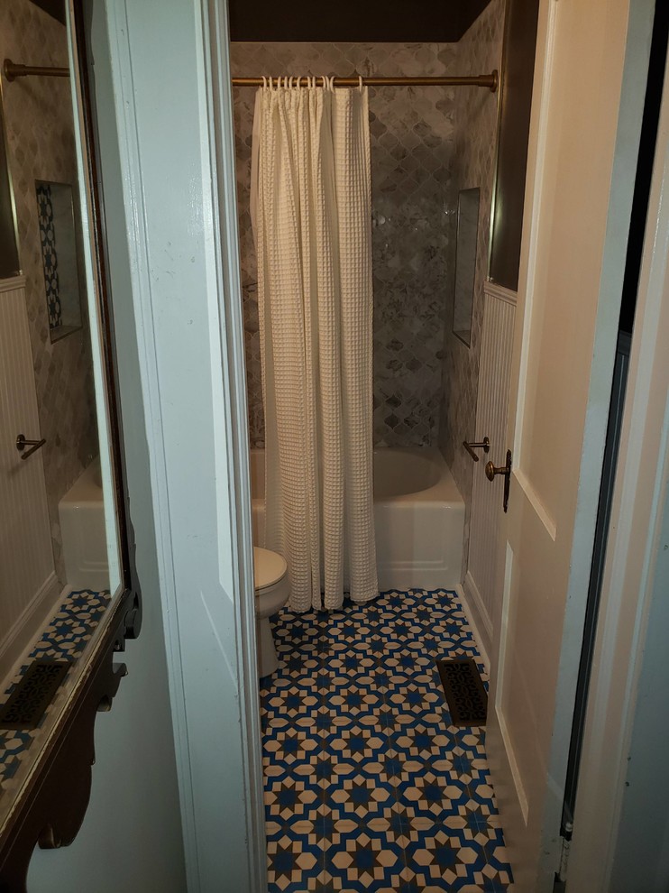 Marble Tile Surround - Contemporary - Bathroom - Raleigh ...