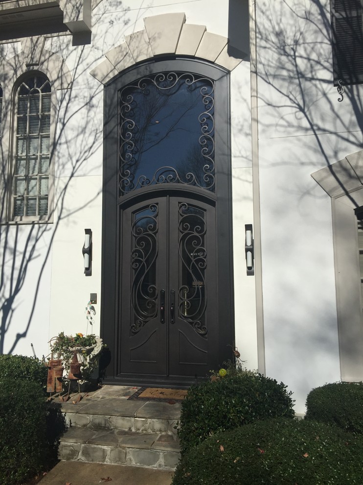 Iron Doors &amp; Double Doors Transitional Entry Atlanta