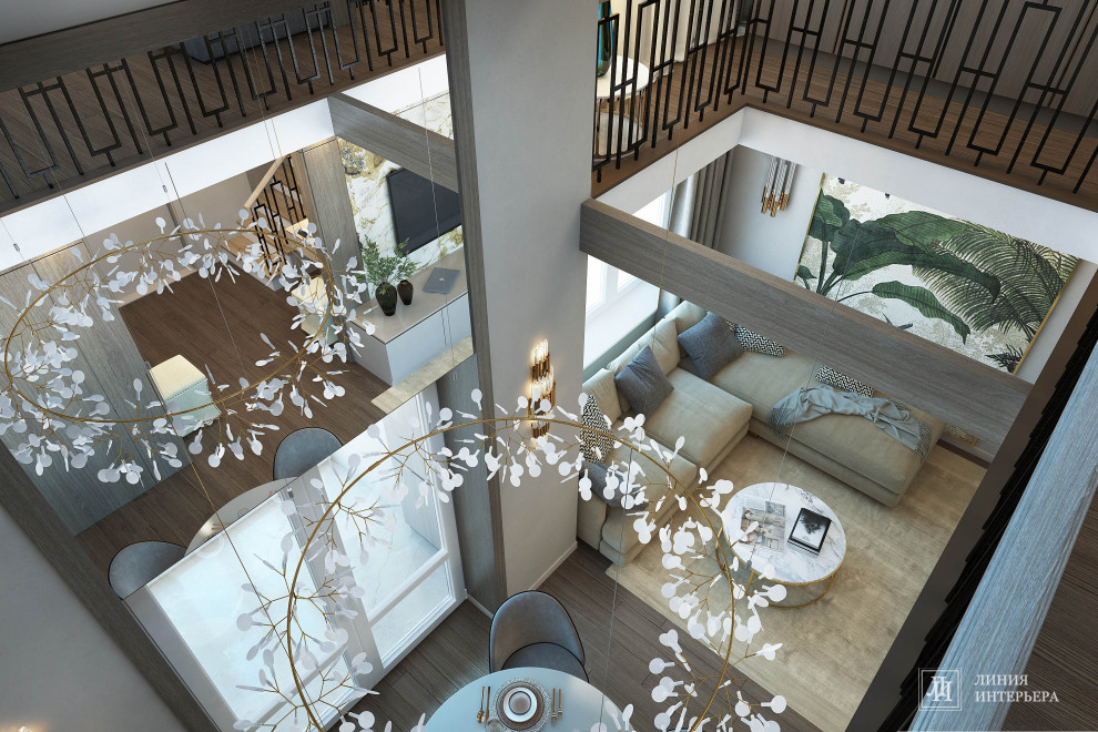 Дизайн интерьера 2-х уровневой квартиры
