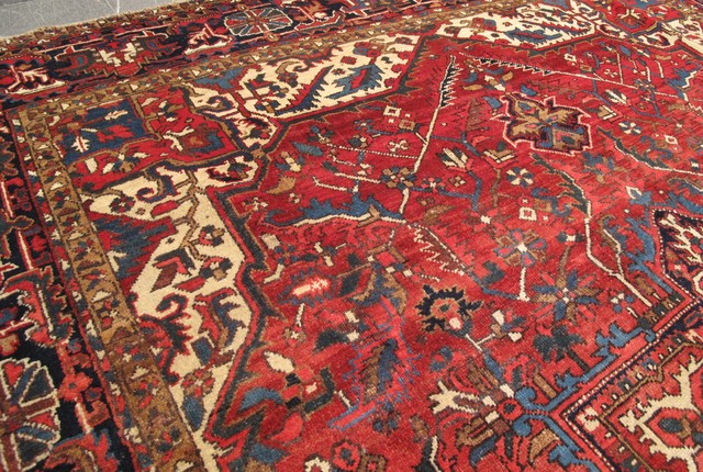 Consigned Persian 9 X 12 Area Rug Heriz Hand Knotted Wool - 9 X 12 Area Rugs Wool Consigned Persian 9 X 12 Area Rug Heriz Hand Knotted Wool - 9 X 12 Area Rugs Wool