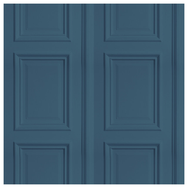 Panel Wallpaper, Textured Teal Blue