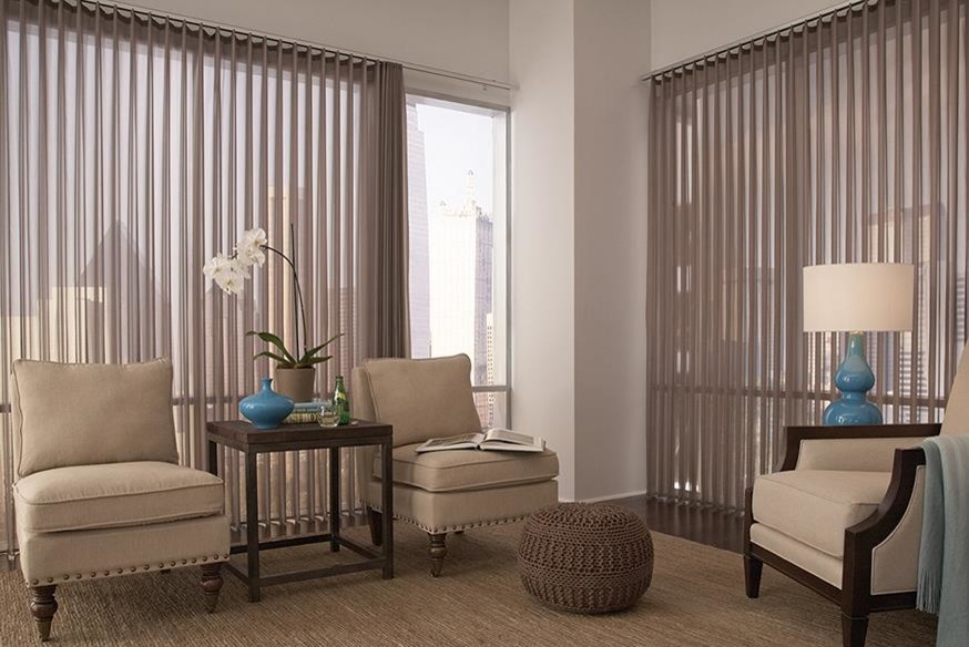 Living room - modern living room idea in Denver