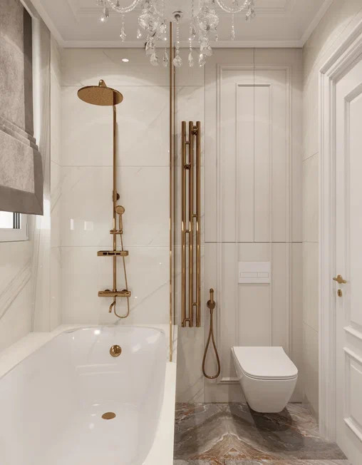 Светлая квартира 112,55 м² в современном стиле