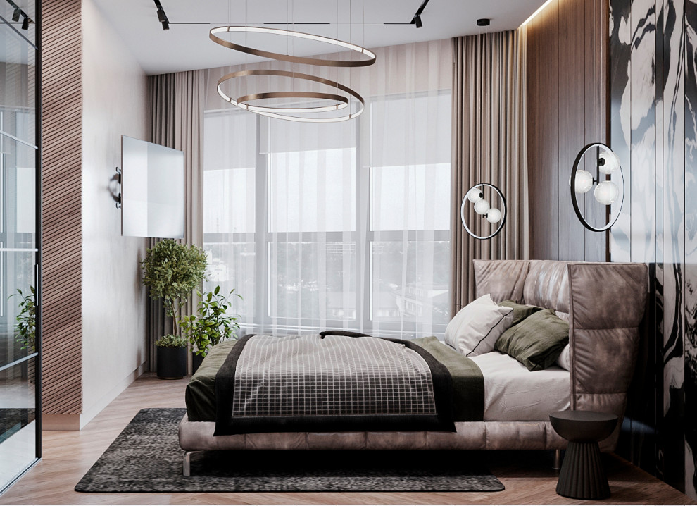 Квартира в современном стиле в древесных тонах