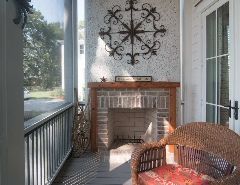 Design ideas for a traditional verandah in Atlanta.