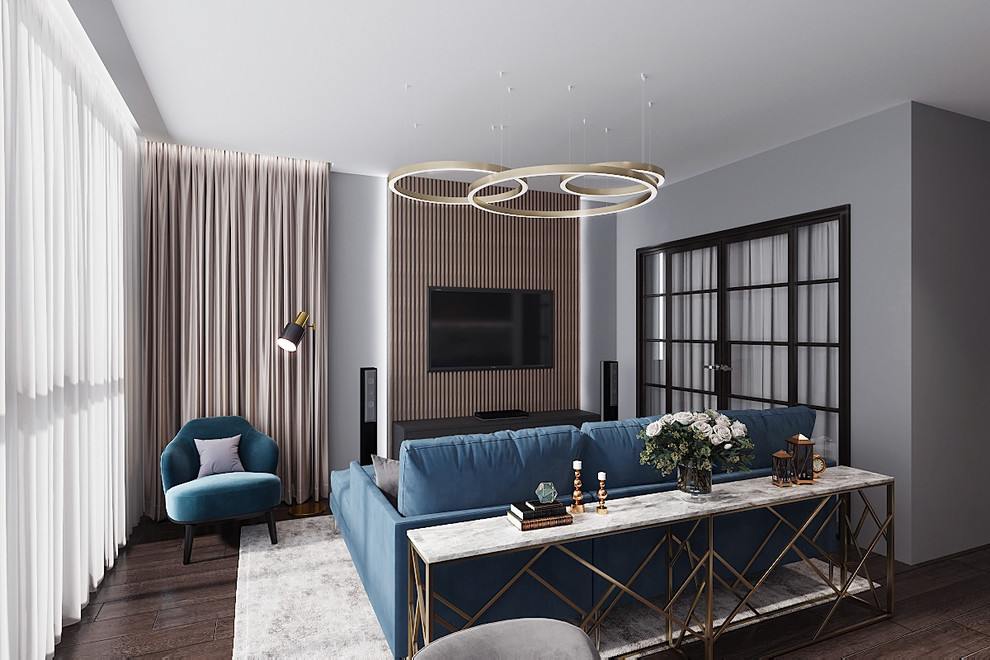 Дизайн кухни-гостиной с современном стиле