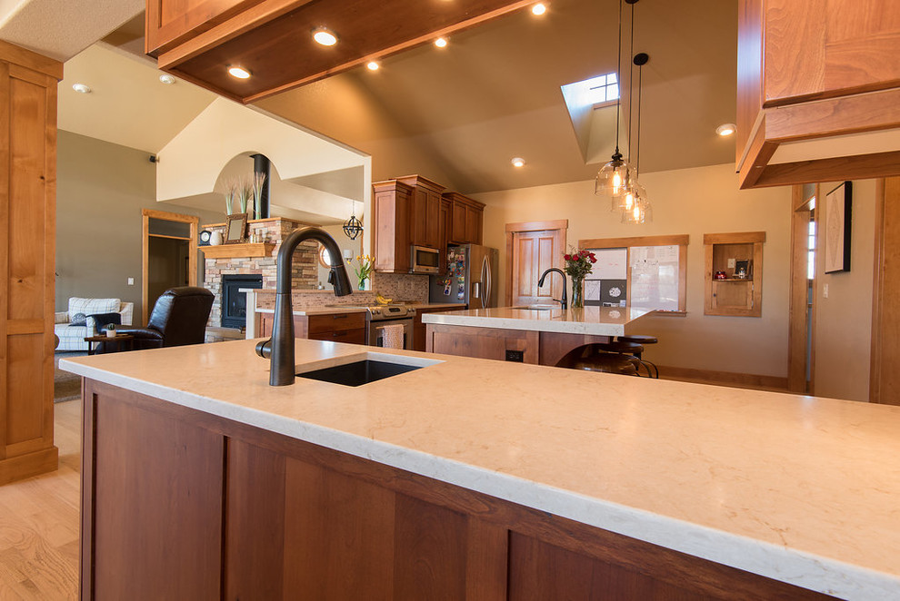Transitional kitchen photo in Denver
