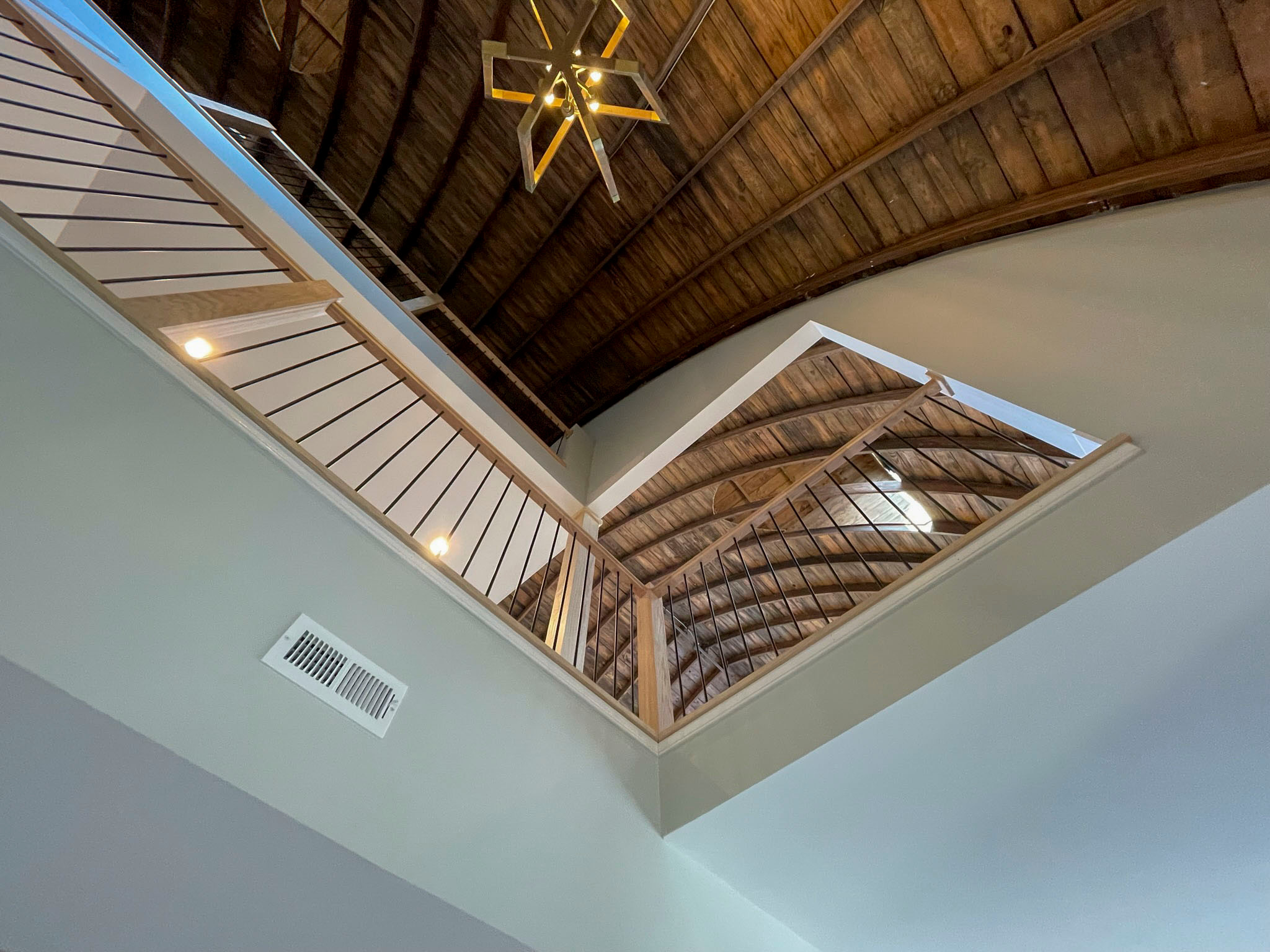 102_Straight-Freestanding Stairs/Landing in Barn Style Home, Leesburg VA 20175