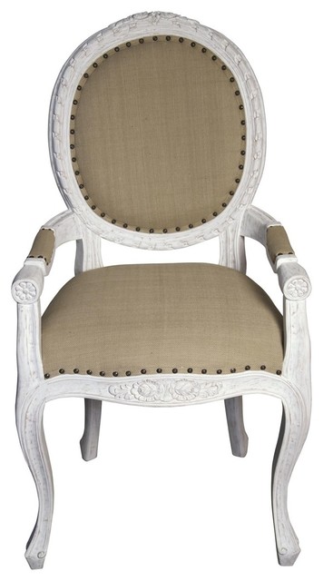 Isabelle Dining Armchair, Whitewash