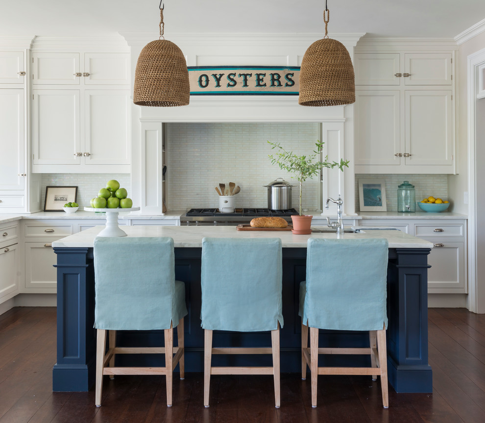 This is an example of a beach style kitchen in Providence.