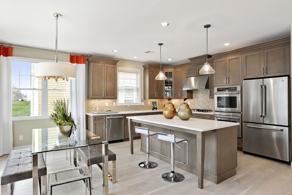 Transitional kitchen photo in New York