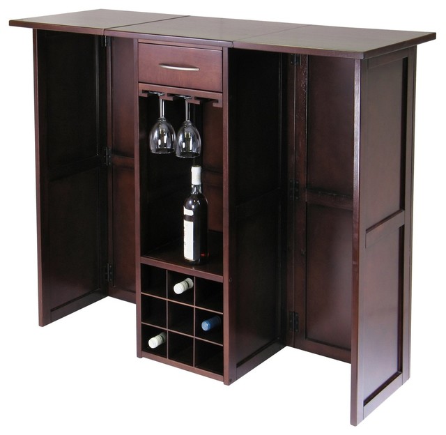 winsome wood newport expandable wine bar counter with glass hanger winsome wood newport expandable wine bar counter with glass hanger