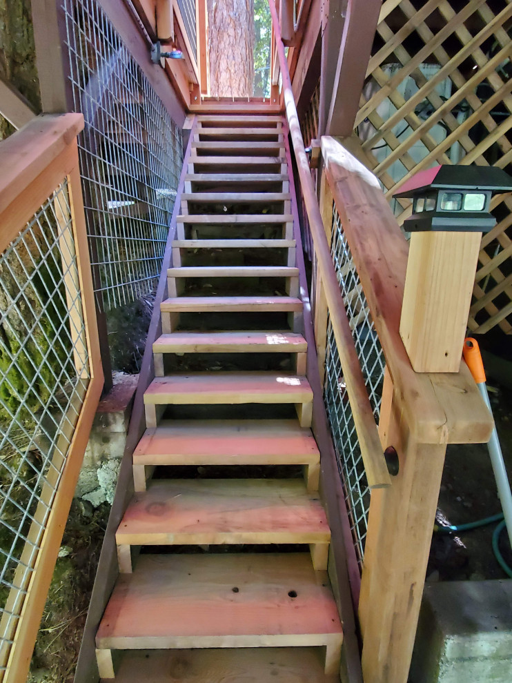 Wood Cabin Stairs