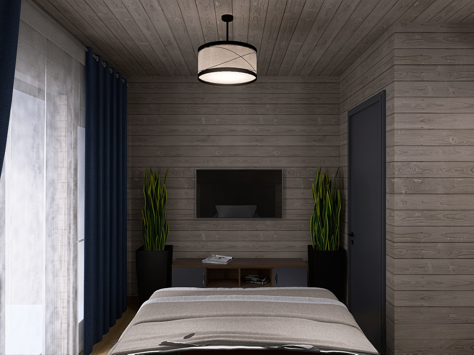 Спальня в загородном доме