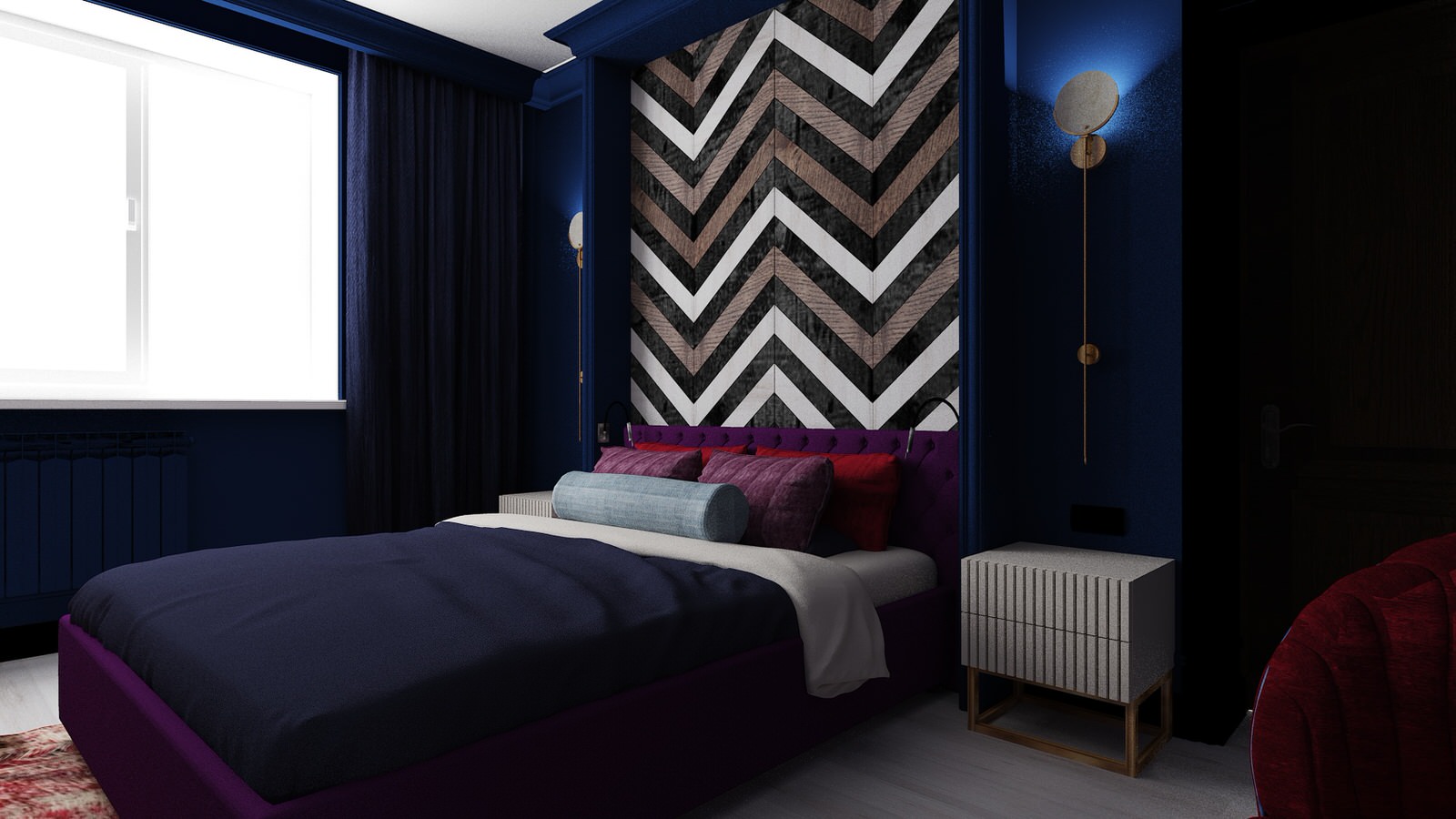 Спальня для креативной девушки