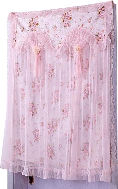 90x120 Cm Pink Lace Door Curtain Bedroom Hang Curtain