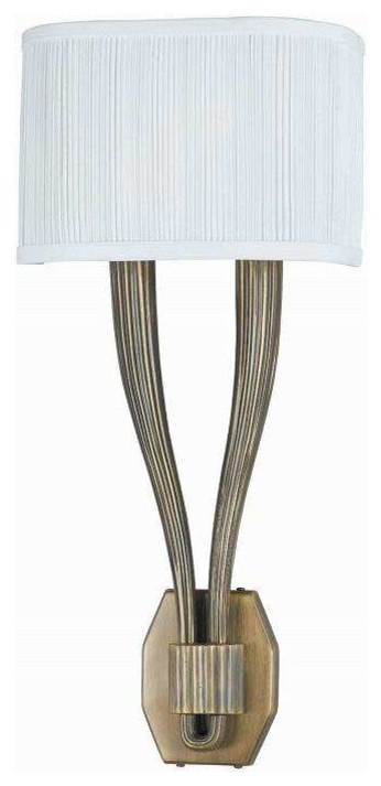 Crystorama Lighting 582-AB Sterling Transitional Sconce in Antique Brass