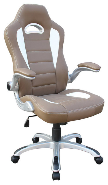 High Back Executive Sport Race Office Chair With Flip Up Arms Camel High Back Executive Sport Race Office Chair With Flip Up Arms Camel