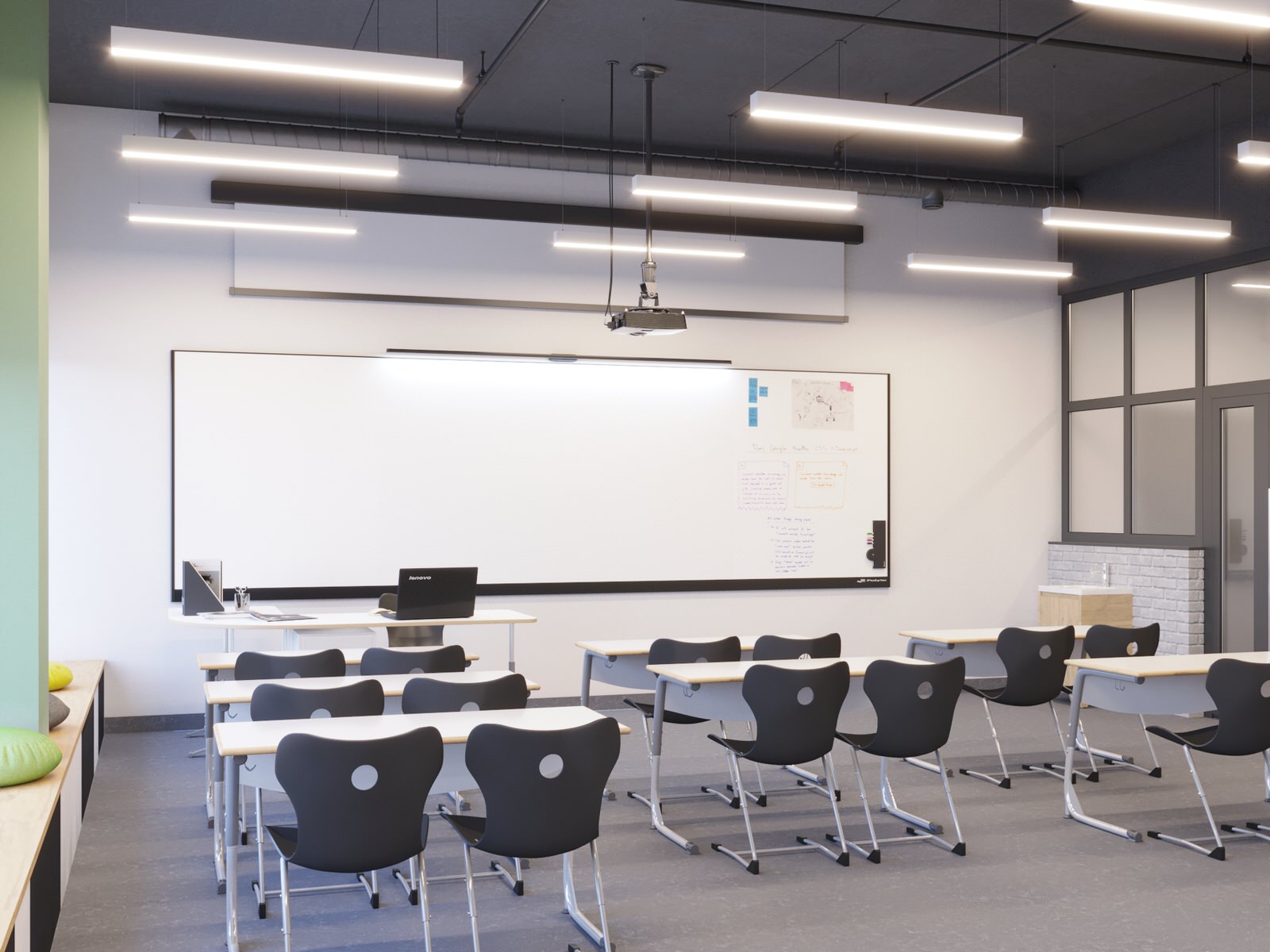 Дизайн-проект интерьеров школы на 825 мест