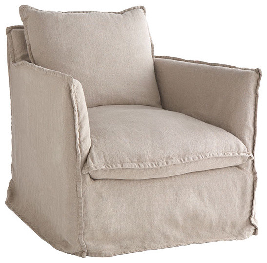 Natural Linen Coverall Arm Chair