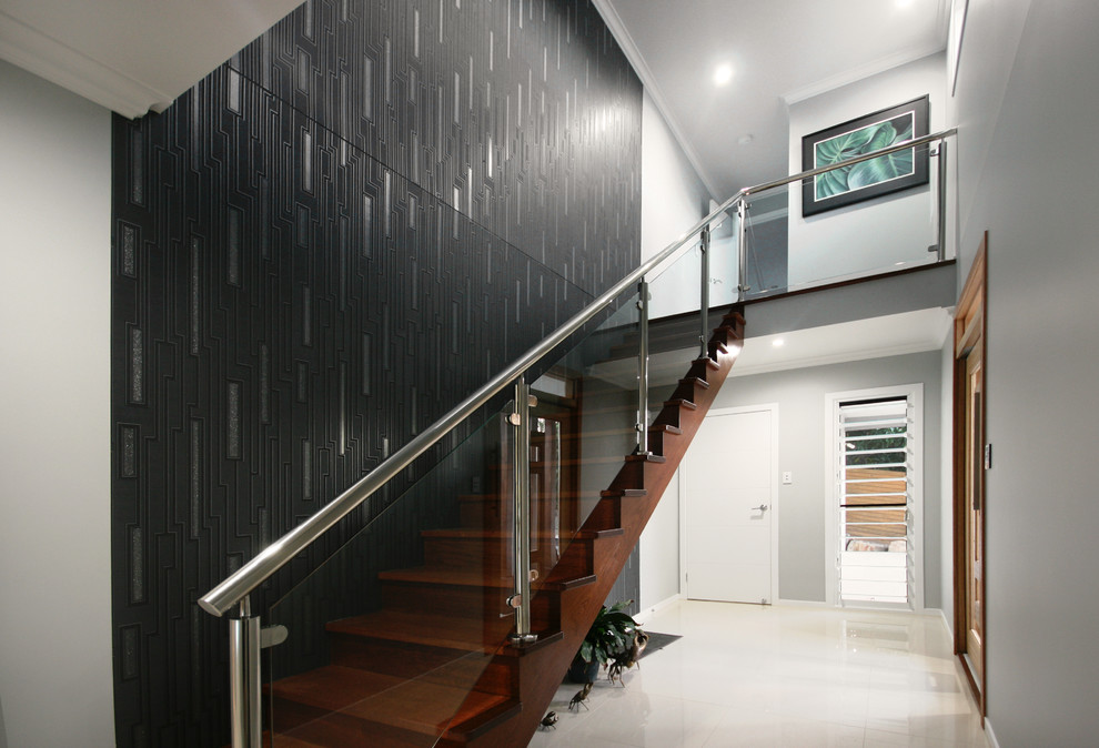 Large contemporary staircase in Brisbane.