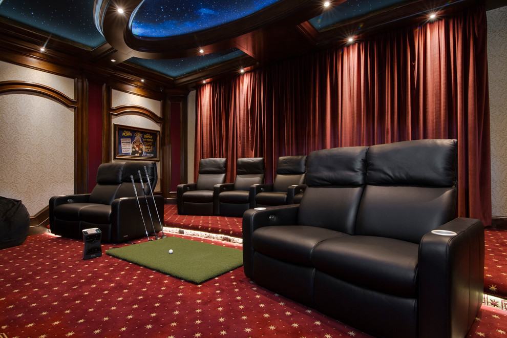 Home Theater/Golf Simulator - Traditional - Home Theatre - Orlando - by ...