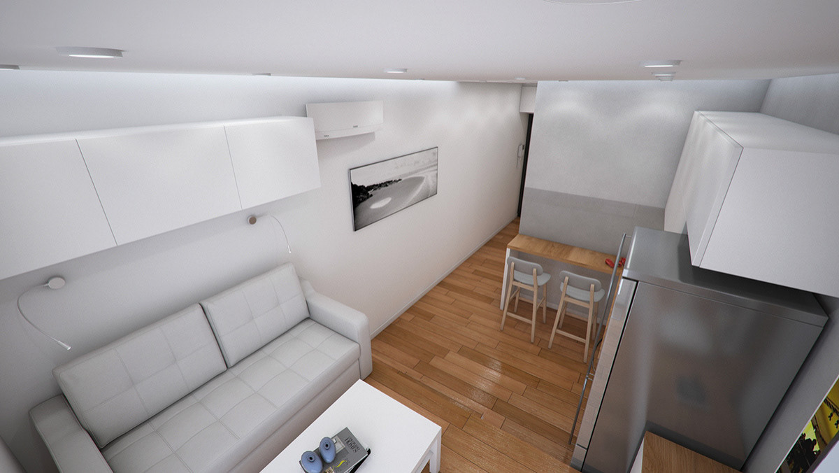 Квартира ЖК CLEVERLAND 18м2 (современный стиль)