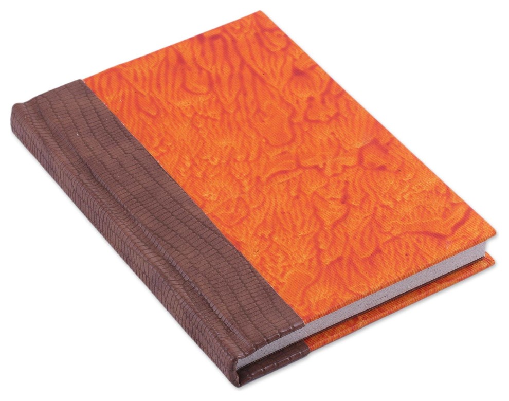 Passionate Fire Leather Accent Cotton Journal