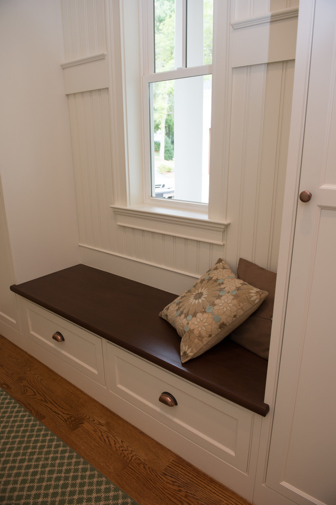 Mudroom - transitional mudroom idea in Charlotte