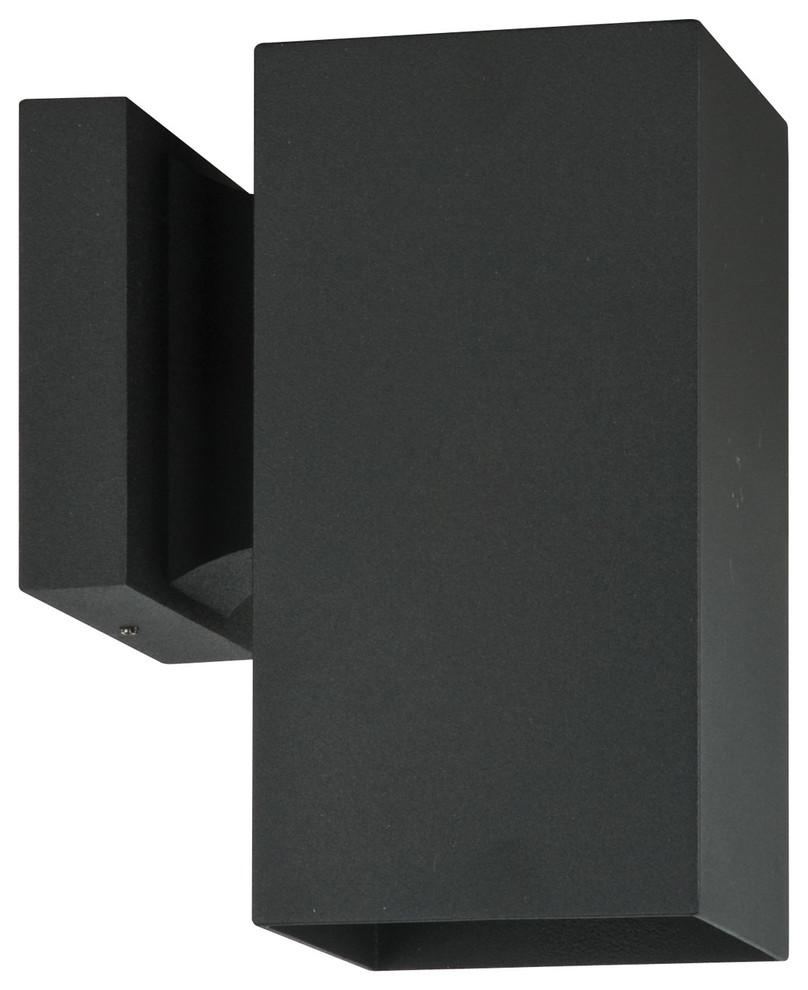 Architectural Outdoor One-Light Black Aluminum Outdoor Wall Sconce