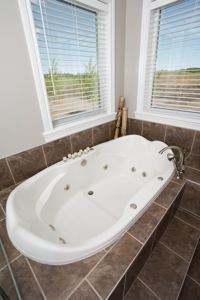 Caron Custom Home Traditional Bathroom Edmonton by Alair Homes