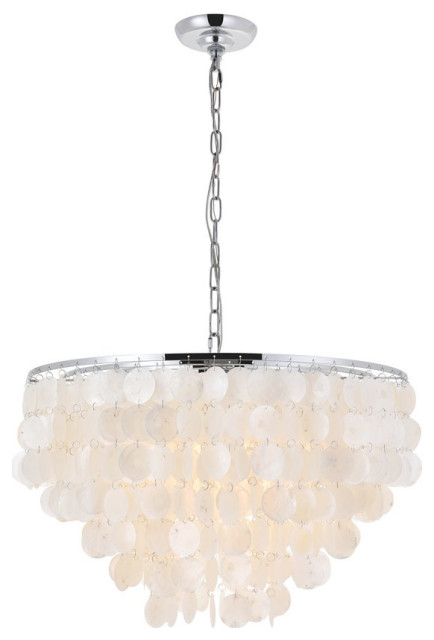 Elegant LD5050D24C Selene 6 Light Chrome Pendant