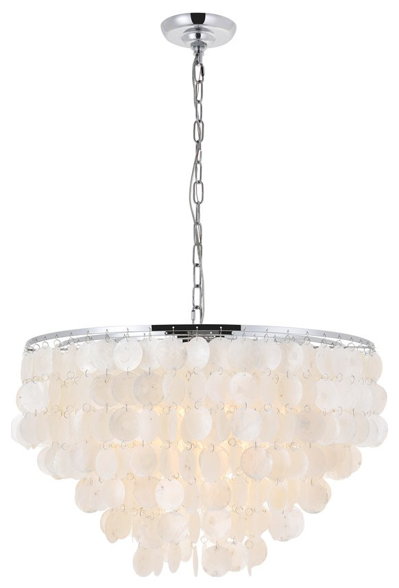 Elegant LD5050D24C Selene 6 Light Chrome Pendant