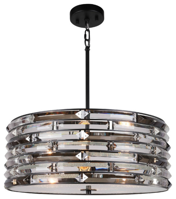 Woodbridge Lighting 159202 Lana Crystal Accent Drum Pendant