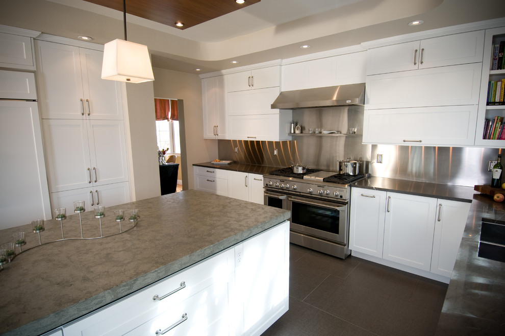 Transitional kitchen photo in Denver