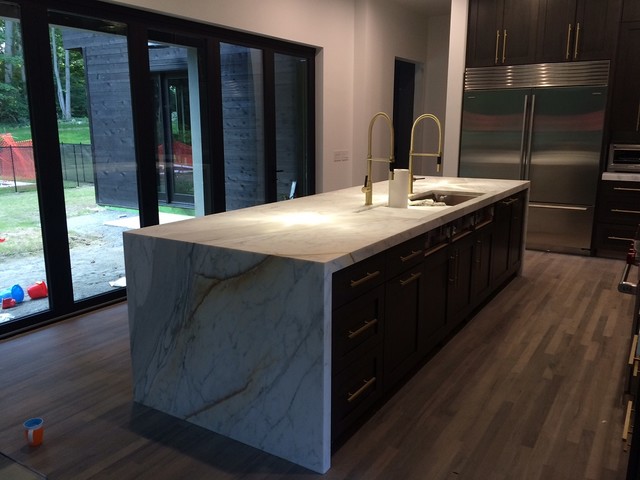 New Canaan Calacatta Gold - Contemporary - Kitchen - New York - by ...