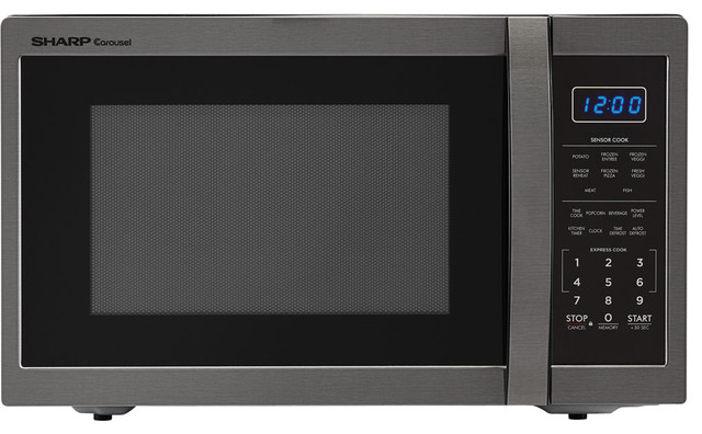 Carousel 1 4 Cu Ft 1100w Countertop Microwave Oven In Black