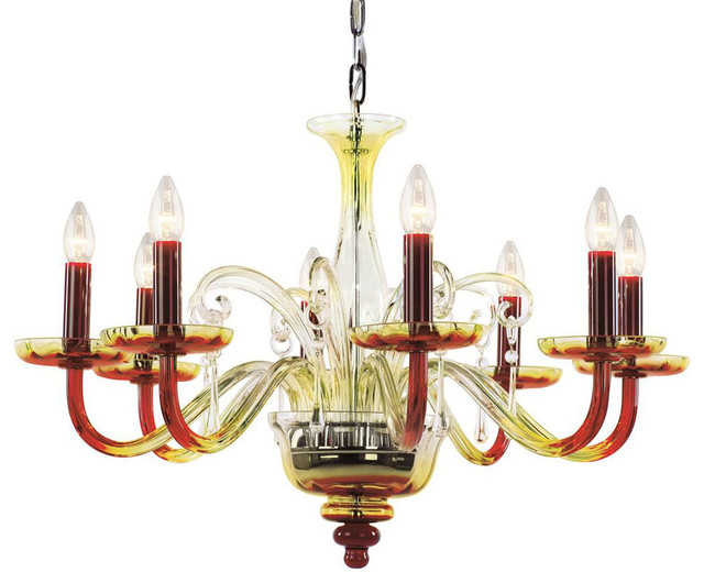Amadeus Colored Crystal Glass Chandelier Contemporary Chandeliers By Inviting Home Inc Houzz