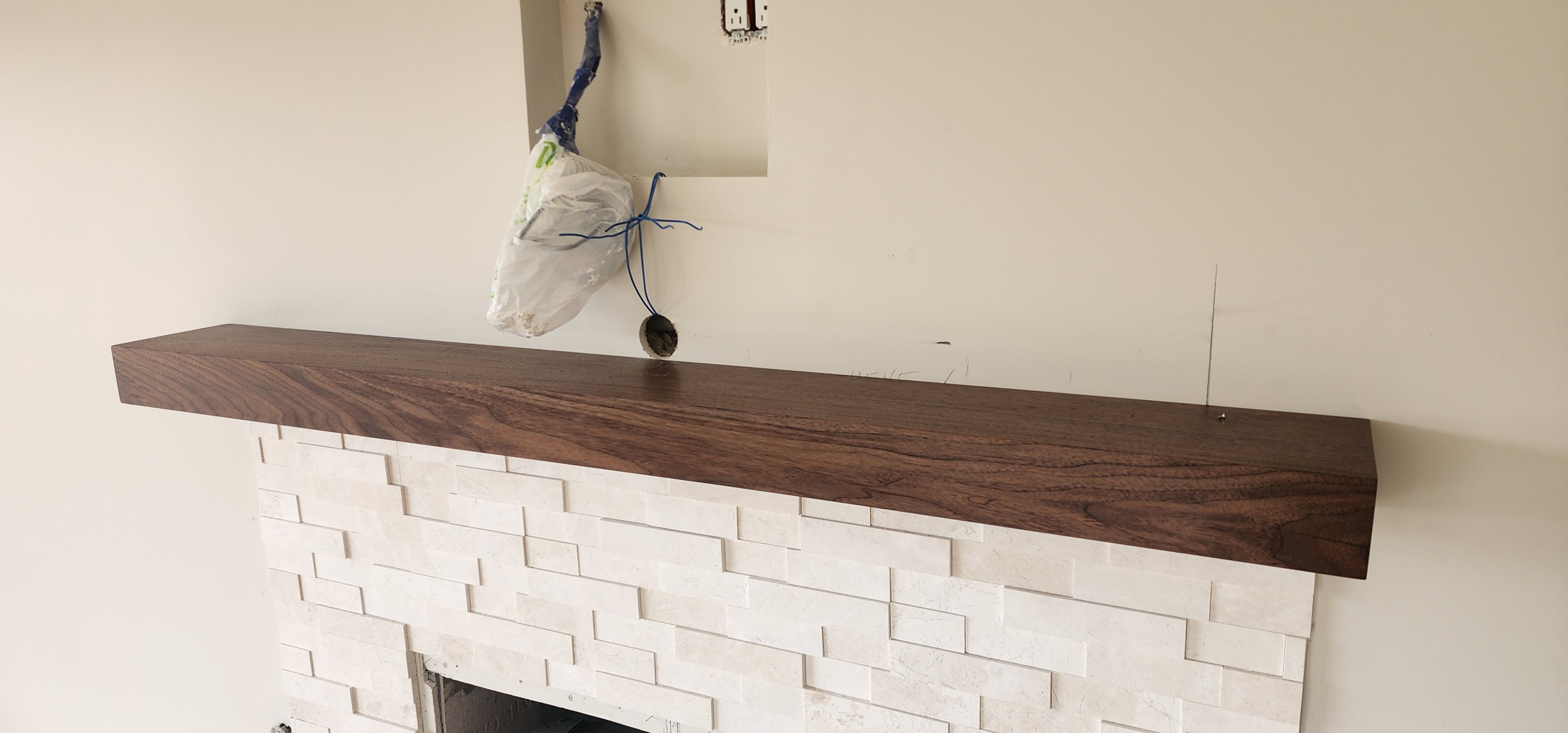 Fireplace Mantle - solid walnut