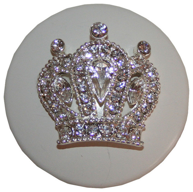 Crown Rhinestone Drawer Knob Traditional Cabinet And Drawer