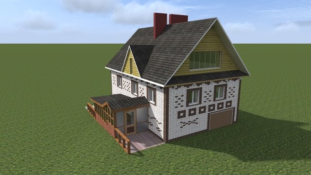 Кирпичный индивидуальный жилой дом [000.14]