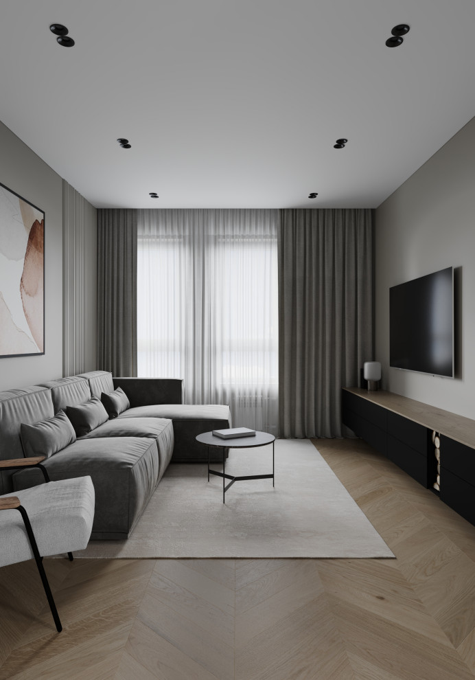 Гостиная (Трехкомнатная квартира, Пенза)