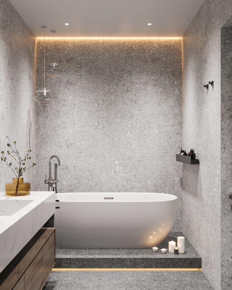 Дизайн-проект интерьера квартиры, Москва: ванная