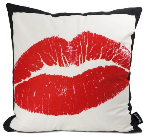 Kiss Me Feather Filled Pillow