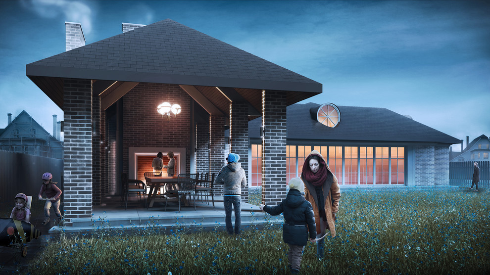 Крытый бассейн с террасой