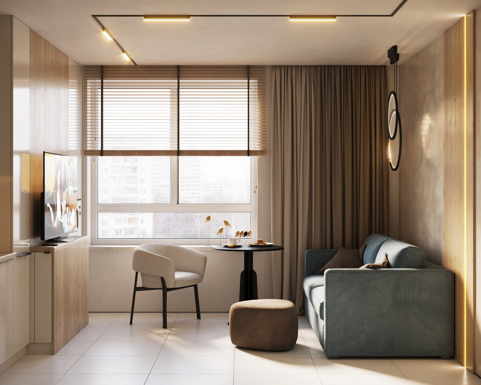 Диванная зона для завтраков и встреч с подругами