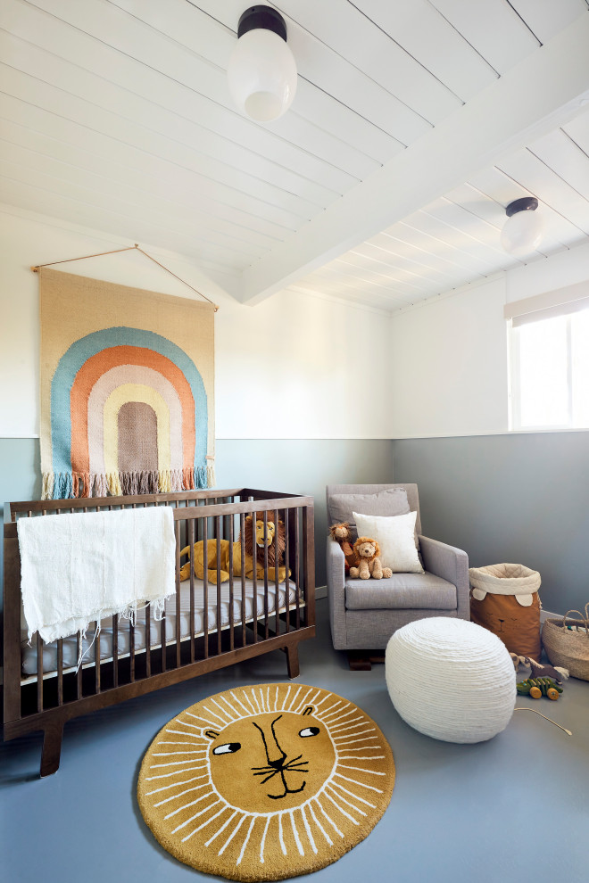 На фото: комната для малыша в стиле ретро