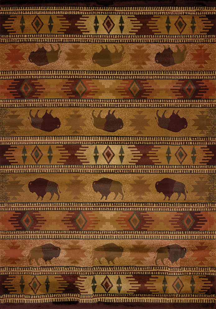 United Weavers Genesis Tatonka Lodge Area Rug Southwestern Area Rugs By Bisonoffice
