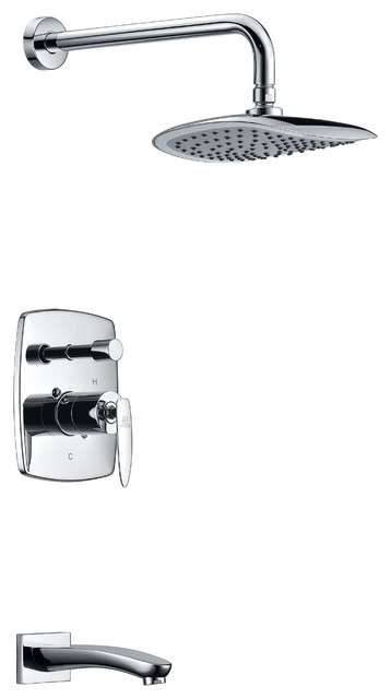 ANZZI Tempo Series 1-Handle 1-Spray Tub and Shower Faucet, Polished Chrome